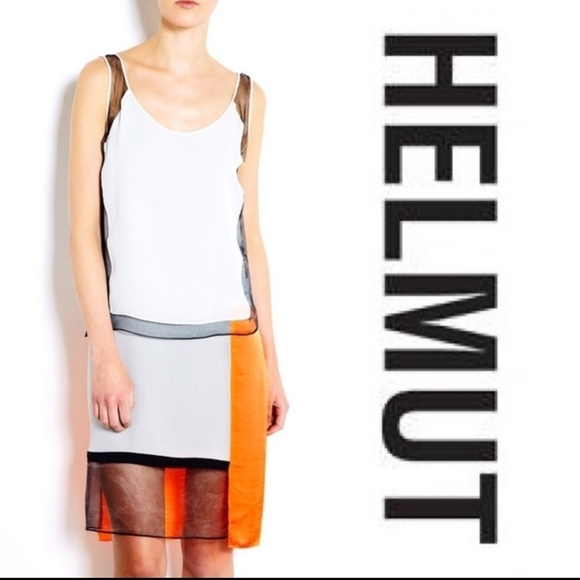 HELMUT Lang colorblock dress sz Small - Picture 2 of 10